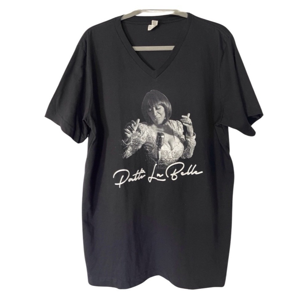 Miss Patti La Belle Black Concert V-Neck Tee-Shirt Size Large